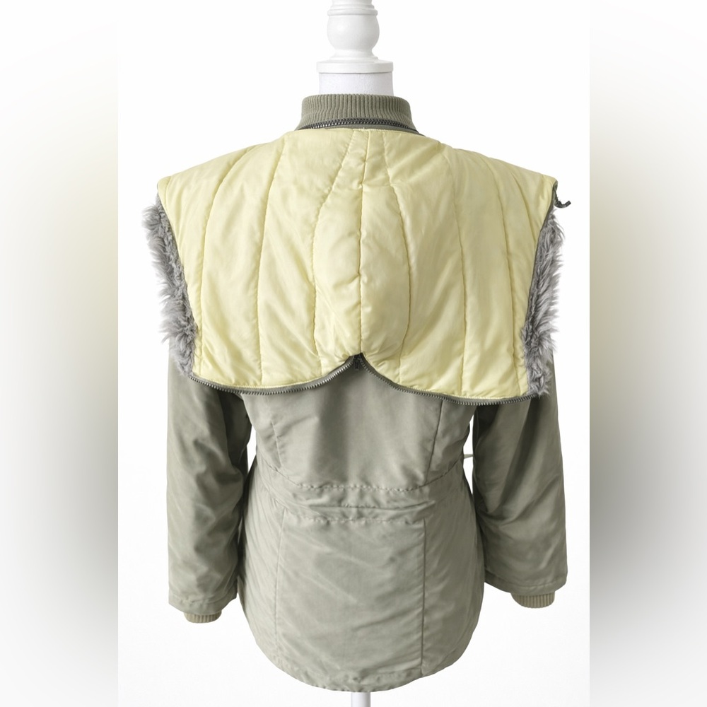 🦓 Roxy Green 3/4 Jacket - Lime - Y2K - Picture 5 of 5